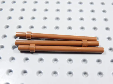 LEGO Lot of 3 Reddish Brown 6L Staffs Weapon Minifig BJ