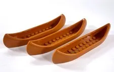 LEGO Lot of 3 Dark Orange Canoe Pieces 6021 - Pirates, Islanders, Friends