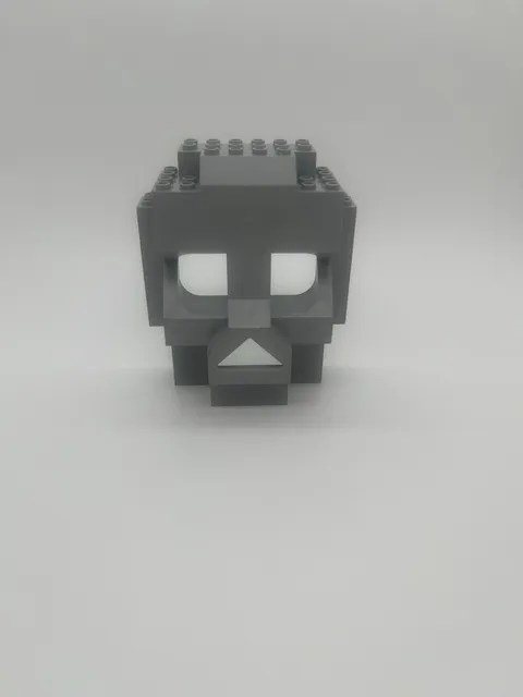 LEGO Light Bluish Gray 4x10x10 Rock Skull Head