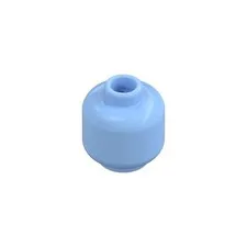 LEGO 4x Bright Light Blue Minifigure Head inv.639