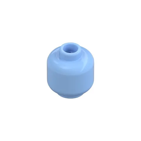 LEGO 4x Bright Light Blue Minifigure Head inv.639
