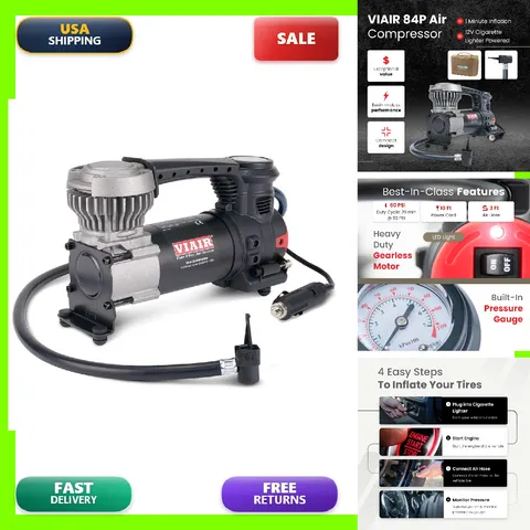 Viair 84P - 00084 Tire Inflator Portable Air Compressor For Car Truck Suv 12V