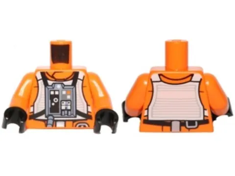 LEGO® Part 973pb1588c01 - Torso SW Rebel Pilot with Black Belt with Buckle