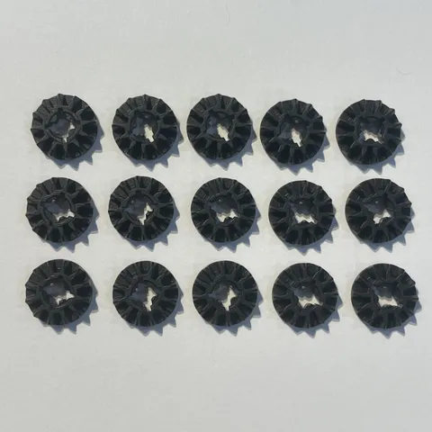 LEGO Parts - Black Technic, Gear 12 Tooth Bevel - No 6589 - QTY 15