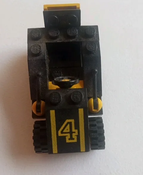 Vintage LEGO Black Yellow Racer 