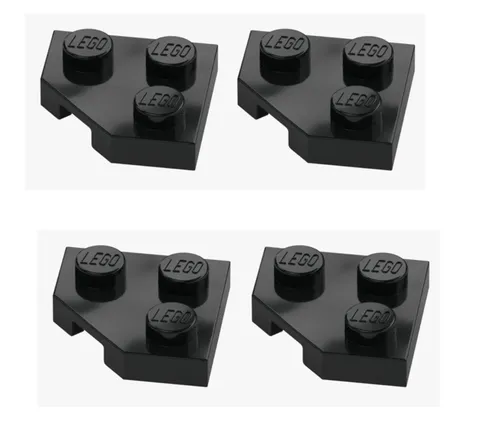 LEGO ® 4x plate 2x2 corner 45° black 26601 6174243 corner plate new cutout