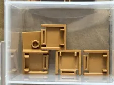 LEGO Parts - Medium Nougat Container, Box 2 x 2 x 1 1/3 Lid - No 7712 - QTY 5