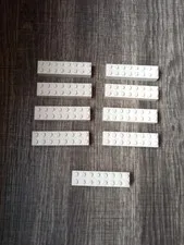 9 pieces White Genuine Lego 2 x 8 Bricks Part 3007 WYSIWYG IRL u get 9 pieces
