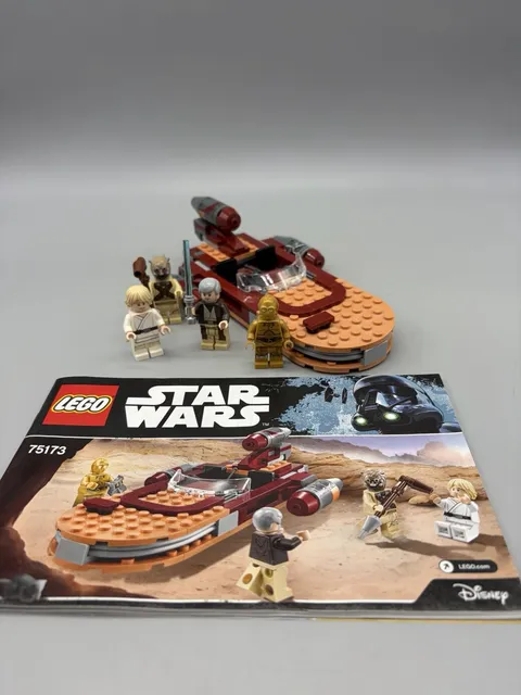 Lego Star Wars 75173 Luke's Landspeeder (2017) w/All Minifigures Missing Rat