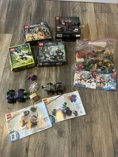 Lot of 6 Lego Action Sets Spider-man Hulk Ultra Agents & More Figures Too!