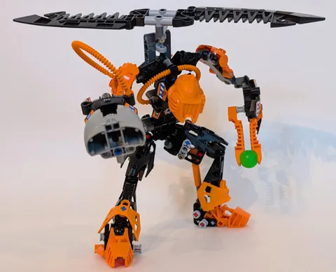 Lego #7162 Hero Factory Rotor 100% Complete W Stickers & Zamor Sphere, Year 2010