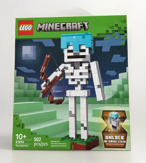 LEGO Minecraft BrickHeadz The Skeleton 21594 502pcs 10+ Unlock In-Game Item