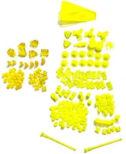 LEGO Trans-Neon Green Yellow Bulk Lot Space Cockpit Canopy Propeller Grille Stud