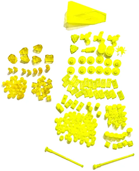 LEGO Trans-Neon Green Yellow Bulk Lot Space Cockpit Canopy Propeller Grille Stud