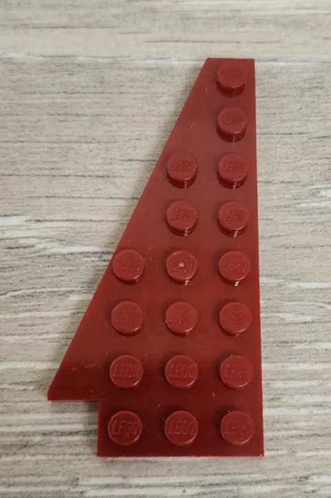 Lego 3933 3933b 45174 Dark Red Crimson Wedge Plate 8 x 4 Wing Left Piece Part