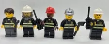 LEGO Firefighters Minifigure City Fireman First Responders ~ LOT of 5