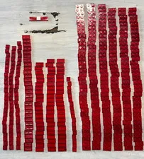 LEGO 410 Ct Trans Red Plates & Tiles Bulk Lot Genuine LEGO Transparent Parts