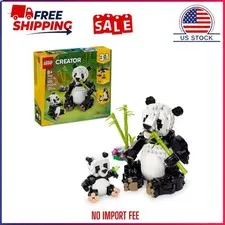 LEGO Creator 3 in 1 Wild Animals Panda Family Building Toy for kids, Ages 8+ 
