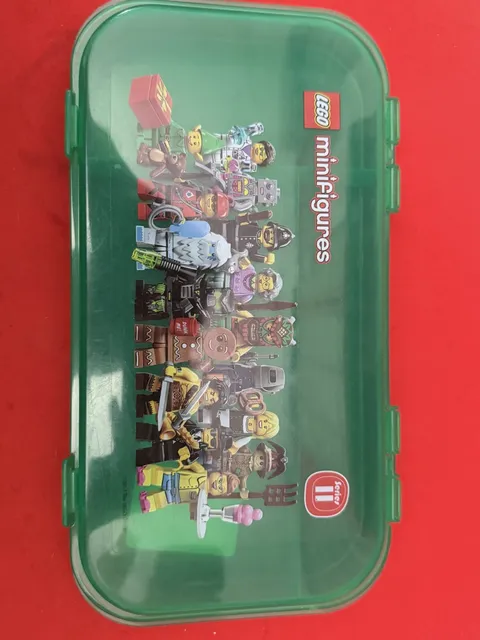 Lego Minifigures Plastic Storage Case Green Series 11 Minifig Minifigure Bin