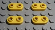 Lego Plate Rounded 1x2 Yellow 4 Pieces
