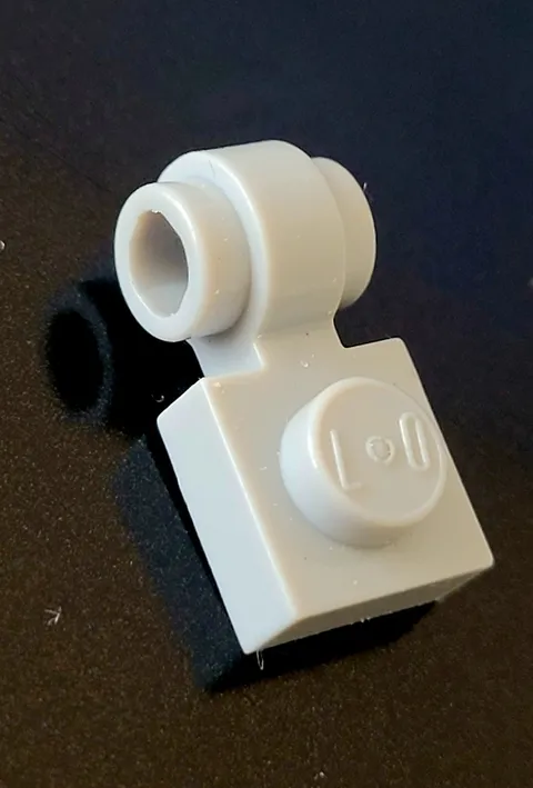 LEGO LIGHT BLUISH GRAY 4081b Plate, Modified 1X1 w/ Light Attachment /Thick Ring