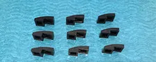 LEGO PART 11477 SLOPED CURVED TOP BOW TILES 1x2 9 PIECES (BLACK)