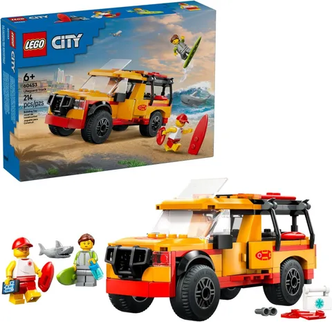 LEGO City Lifeguard Beach Rescue Truck Toy - Building Set