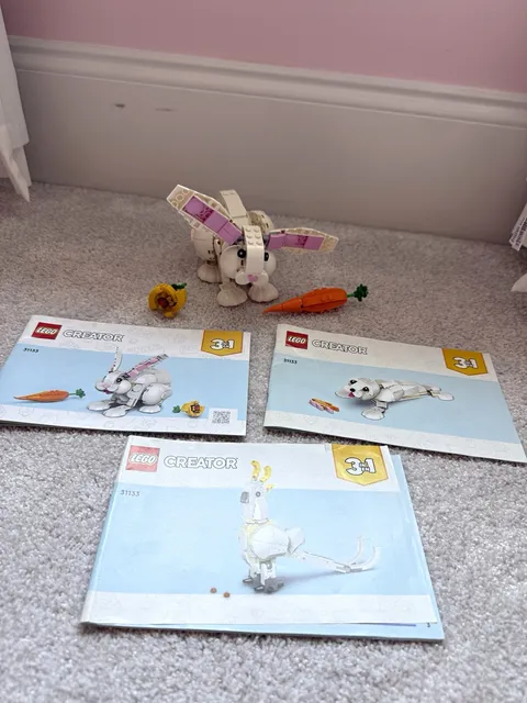 LEGO Creator 3-in-1 White Rabbit 31133 258 pcs w/ Instructions No Box