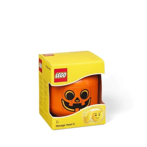 New LEGO Storage Head Small PUMPKIN Halloween Jack O Lantern Container Decor
