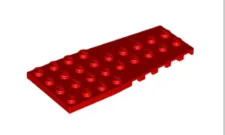 LEGO 5x Red Wedge, Plate 4 x 9 without Stud Notches inv.598