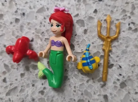 LEGO Ariel Minifigure Disney Little Mermaid Princess Friends Flounder Sebastian 