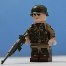 LEGO Minifig Co. Custom WW2 US 101st Airborne Soldier With Printed Helmet