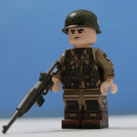 LEGO Minifig Co. Custom WW2 US 101st Airborne Soldier With Printed Helmet