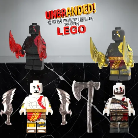 4 God of War Kratos Young Old Custom Printed Minifigures Figures Figure Not Lego