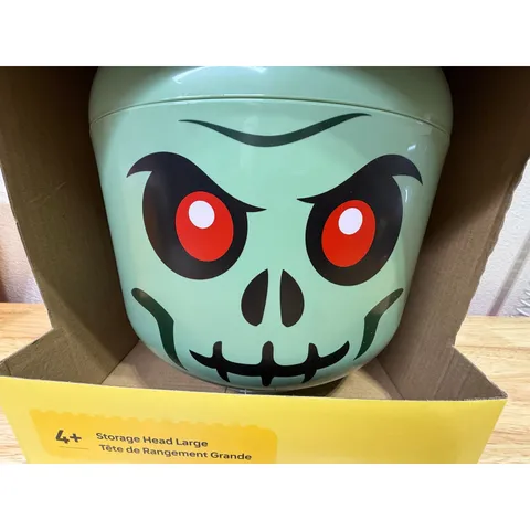 LEGO Storage Head Large Halloween Edition Zombie Skeleton Skull Container