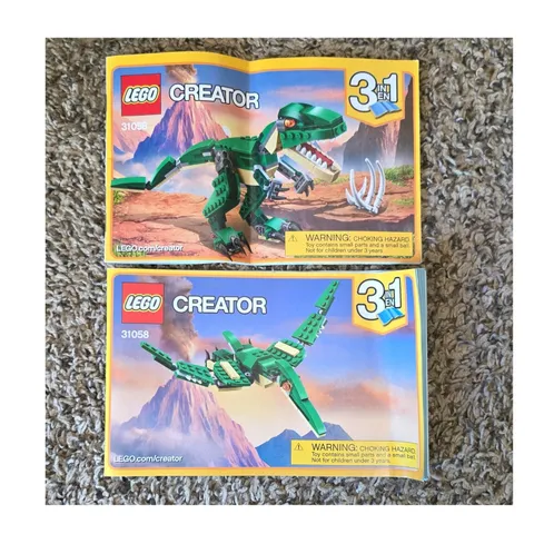 LEGO Creator 31058 Mighty Dinosaurs Instruction Manuals Booklets 1&2