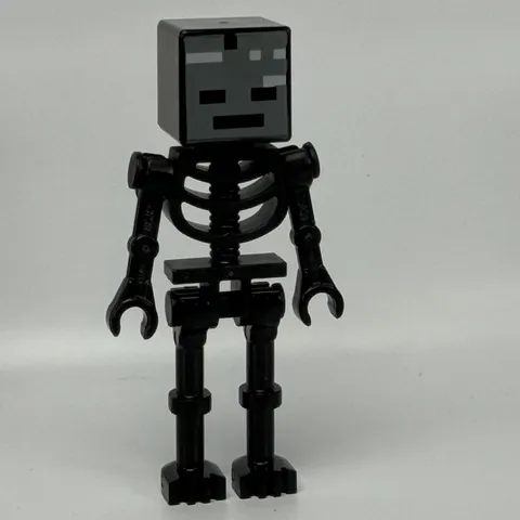 Lego Minecraft Minifigures Wither Skeleton Black Straight Arms Long Legs min025