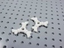 LEGO Lot of 2 White Ninjago Bone Shuriken Weapon Minifig AZ