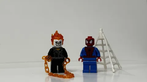 Lego Marvel minifigures (Spider-Man and Ghost Rider Minifigures)