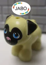 (O 15 / 6 / 4) Lego Animal 24111pb01 Dog Pug Toffee