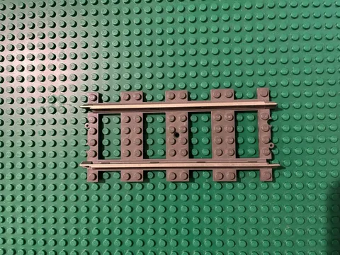 Lego Vintage Electric Train Track 9V Straight Metal Dark Gray