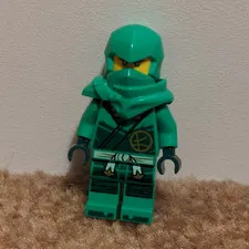 LEGO Green Hooded Ninja Minifigure Figure - Plastic LEGO Minifig