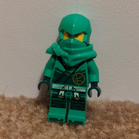 LEGO Green Hooded Ninja Minifigure Figure - Plastic LEGO Minifig