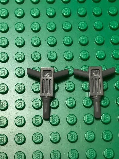 LEGO® MiniFigure Jack Hammer Dark Gray Two (2) New. Construction Tools.