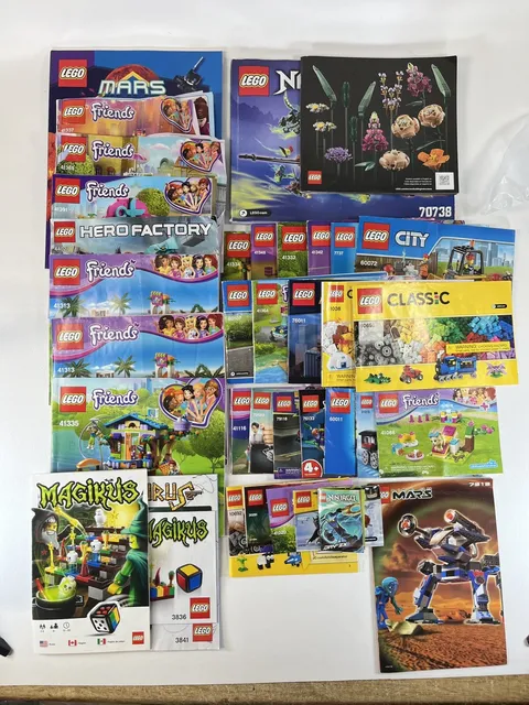 Lego Instruction Manual Lot Of 37, Superheroes, Ninjago, Creator, City, Friends