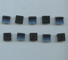 LEGO x 17 Black Hinge Brick 2 x 2 Top Plate 6134