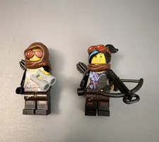 LEGO Movie Lucy Lot of 2 w/ Crossbow & Blaster Accessories Plastic