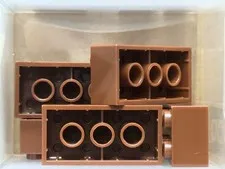 LEGO Parts - Reddish Brown Brick 2 x 4 - No 3001 - QTY 5
