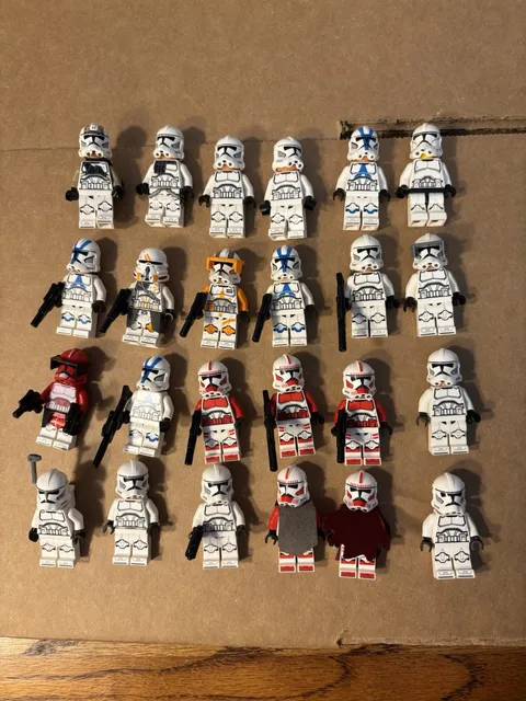 Lego Star Wars Clone Trooper Lot Used 212th 501st Commander (most have cracks)