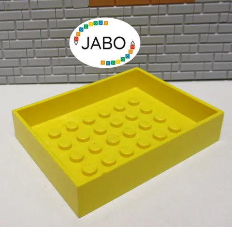 (E5/11) LEGO Fabuland 4082 Container Box 6x8x1 1/3 Yellow 3634